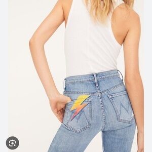 Mother Tomcat Ankle Jeans Helter Skelter Womens 24